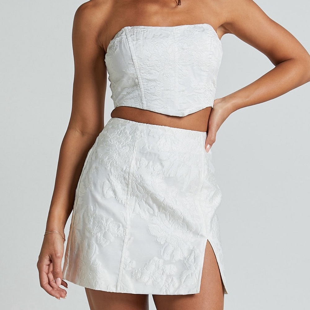 SHOW PO white floral skirt & tub top